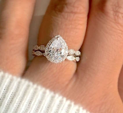 2pcs New Gifts Handmade Luxury Exquisite Rings Fashion Jewelry Solid 925 Sterling Silver Jewelry Wom